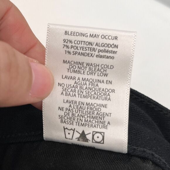 Hidden Jeans Womens 26 Black Flare Leg Stretch Button-Fly Raw Hem Bell Bottoms - Picture 8 of 12